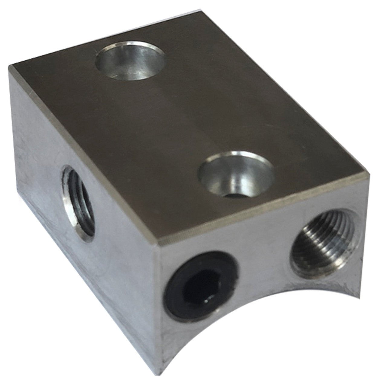 Brake Line Block With 1/8" Npt Holes. For Brake Switch Or T Adapter - Moore Parts