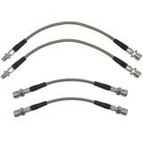 Brake Line Kit Vw Bug 1958 - 64. Stainless Steel Braided 4 - Piece Set - Moore Parts
