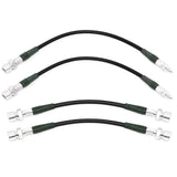 Brake Line Kit Vw Karmann Ghia 1958 - 64. Black Steel Braided 4 - Piece Set - Moore Parts
