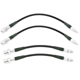 Brake Line Kit Vw Karmann Ghia 1969 - 74. Black Steel Braided 4 - Piece Set - Moore Parts