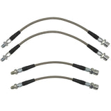 Brake Line Kit Vw Karmann Ghia 1969 - 74. Stainless Steel Braided 4 - Piece Set - Moore Parts