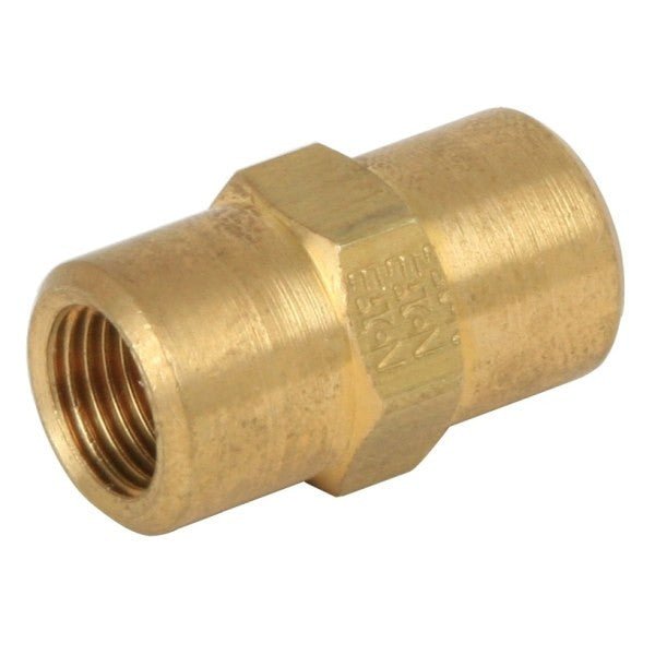 Brass Brake Line Union 10mm Female Bubble Flare On Both Sides - Moore Parts