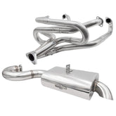 BUGPACK Stainless Steel 1 - 3/4" Merged Racing Exhaust Header W/Mondo Muffler - Moore Parts
