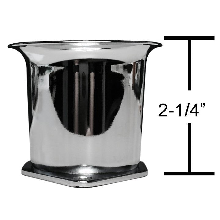 Chrome 2 - 1/4" Tall Velocity Stacks Weber IDF, HPMX, Dellorto, Set 4 - Moore Parts
