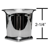 Chrome 2 - 1/4" Tall Velocity Stacks Weber IDF, HPMX, Dellorto, Set 4 - Moore Parts