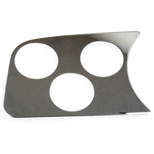 Chrome 3 Gauge Panel - Left Side Speedometer Vw Bug Dash, 2 - 1/16" Holes - Moore Parts
