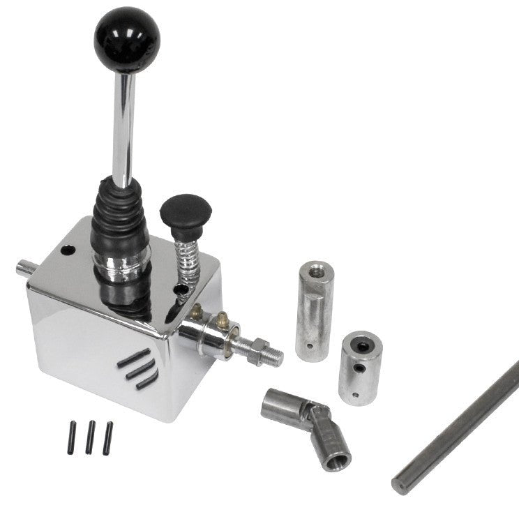 Chrome Dune Buggy Super Shifter With Coupler, U - Joint & Linkage - Moore Parts