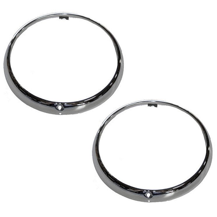 Chrome Headlight Trim Rings For Classic Vw Karmann Ghia 1964 - 74, Pair - Moore Parts