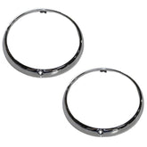 Chrome Headlight Trim Rings For Classic Vw Karmann Ghia 1964 - 74, Pair - Moore Parts