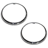 Chrome Headlight Trim Rings For Classic Vw Karmann Ghia 1964 - 74, Pair - Moore Parts