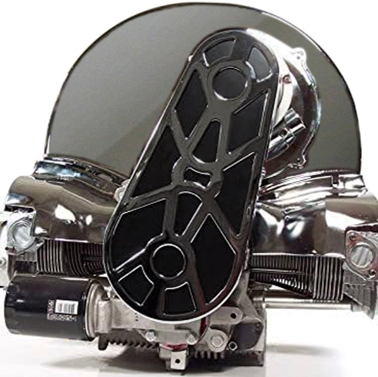 Chrome Mad Dog Design Pulley Guard For Air - cooled Vw Baja Bug, Sandrail - Moore Parts