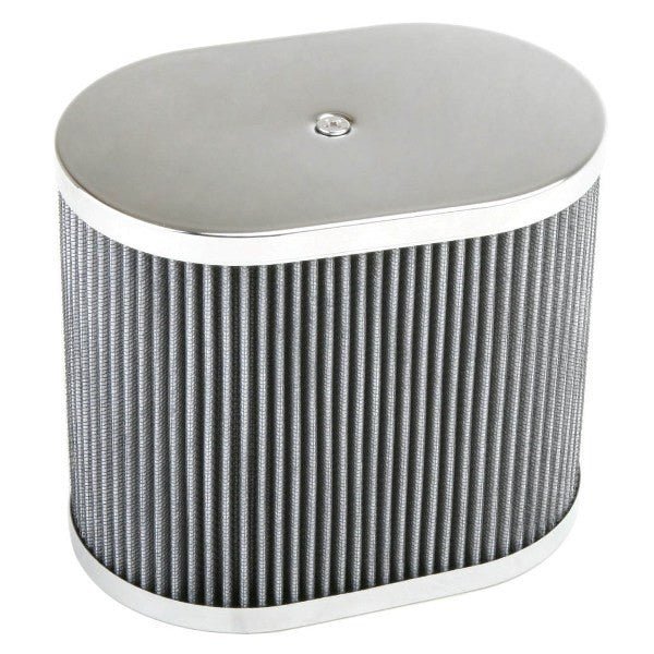 Chrome Oval Air Cleaner Assembly - IDF Weber/Empi HPMX 4 - 1/2" X 7" X 6" - Moore Parts