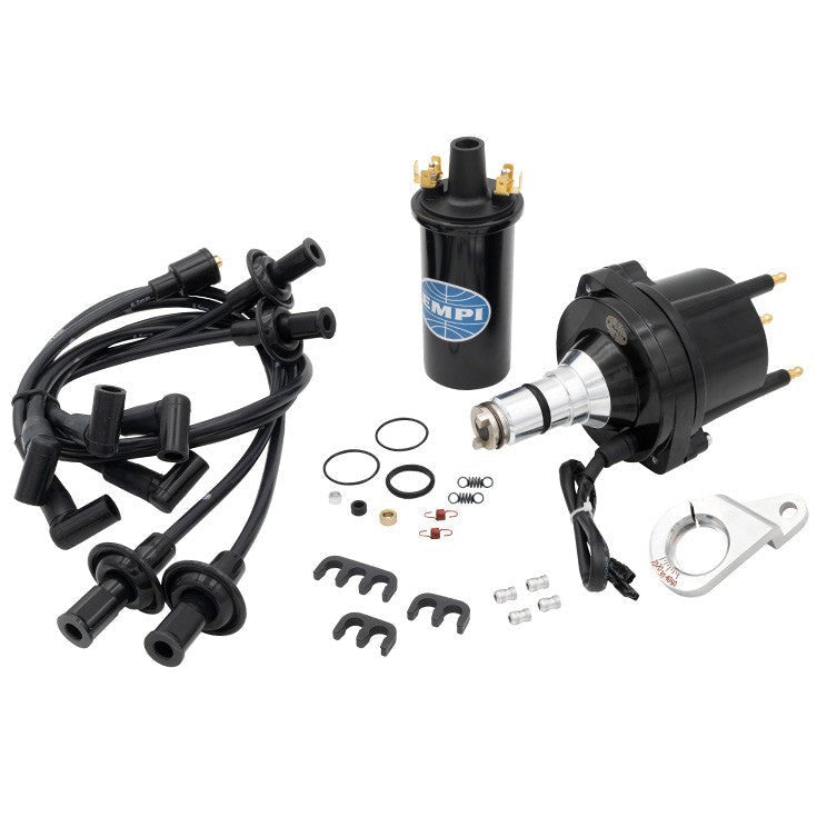 Empi 00 - 9442 - 0 EMPI HEI Ignition Kit. Billet Distributor, 40,000 - Volt Coil, 8.5mm Plug Wires - Moore Parts