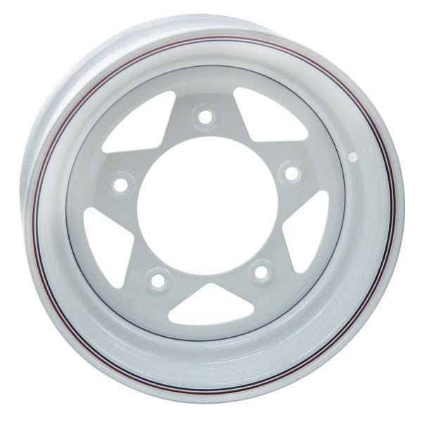 Empi 10 - 1014 Vw Baja Bug 15X5 5 Lug White Steel Spoke Wheel 2 - 7/8" Back Space - Moore Parts