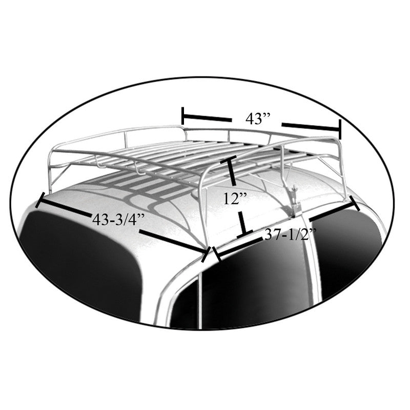 Empi 15 - 2012 Classic Vintage Vw Bug Roof Rack Fits All Years - Moore Parts