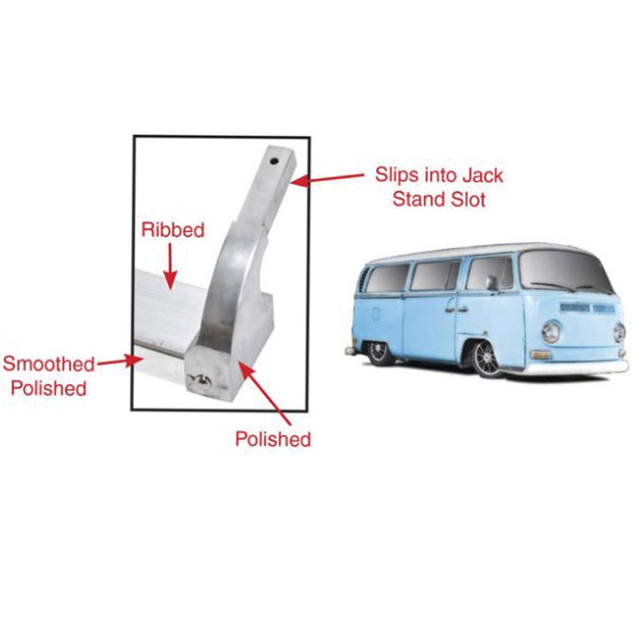 Empi 15 - 2028 Aluminum Side Step F/Bay Window Sliding Door Type 2 Vw Bus 1950 - 79 - Moore Parts
