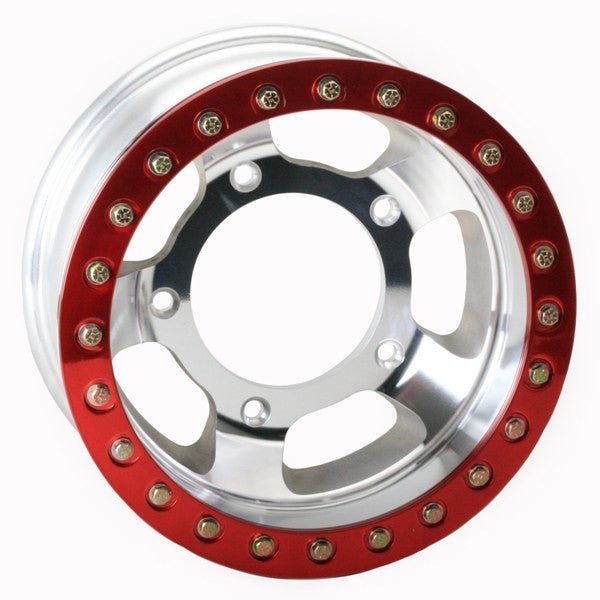 Empi 15" X 7" Vw Bug 5 Lug Race - Trim Off Road Bead - Lock Wheel / Red Ring - Moore Parts