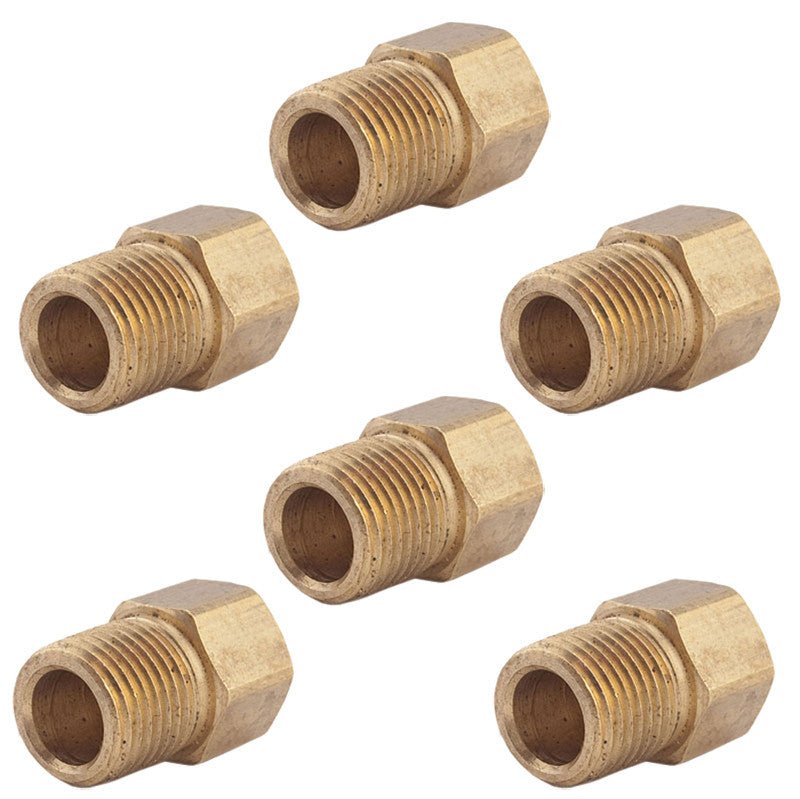 Empi 16 - 2550 Brass Brake Line Fittings 1/8" NPT Male X 3/16" Female Set Of 6 - Moore Parts