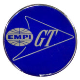 Empi 17 - 2991 Wheel Cap/Horn Button Sticker, Empi/GT Logo Blue/Silver 36mm - Moore Parts