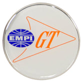 Empi 17 - 2992 Wheel Cap/Horn Button Sticker, Empi/GT Logo White/Blue/Orange 43mm - Moore Parts