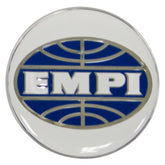 Empi 17 - 2995 Wheel Cap/Horn Button Sticker, Empi Logo White/Blue 36mm - Moore Parts