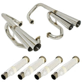 Empi 18 - 1047 Bugpack Stainless Steel Mega Dual Exhaust W/Baffles. Fits Air - cooled Vw Engine - Moore Parts