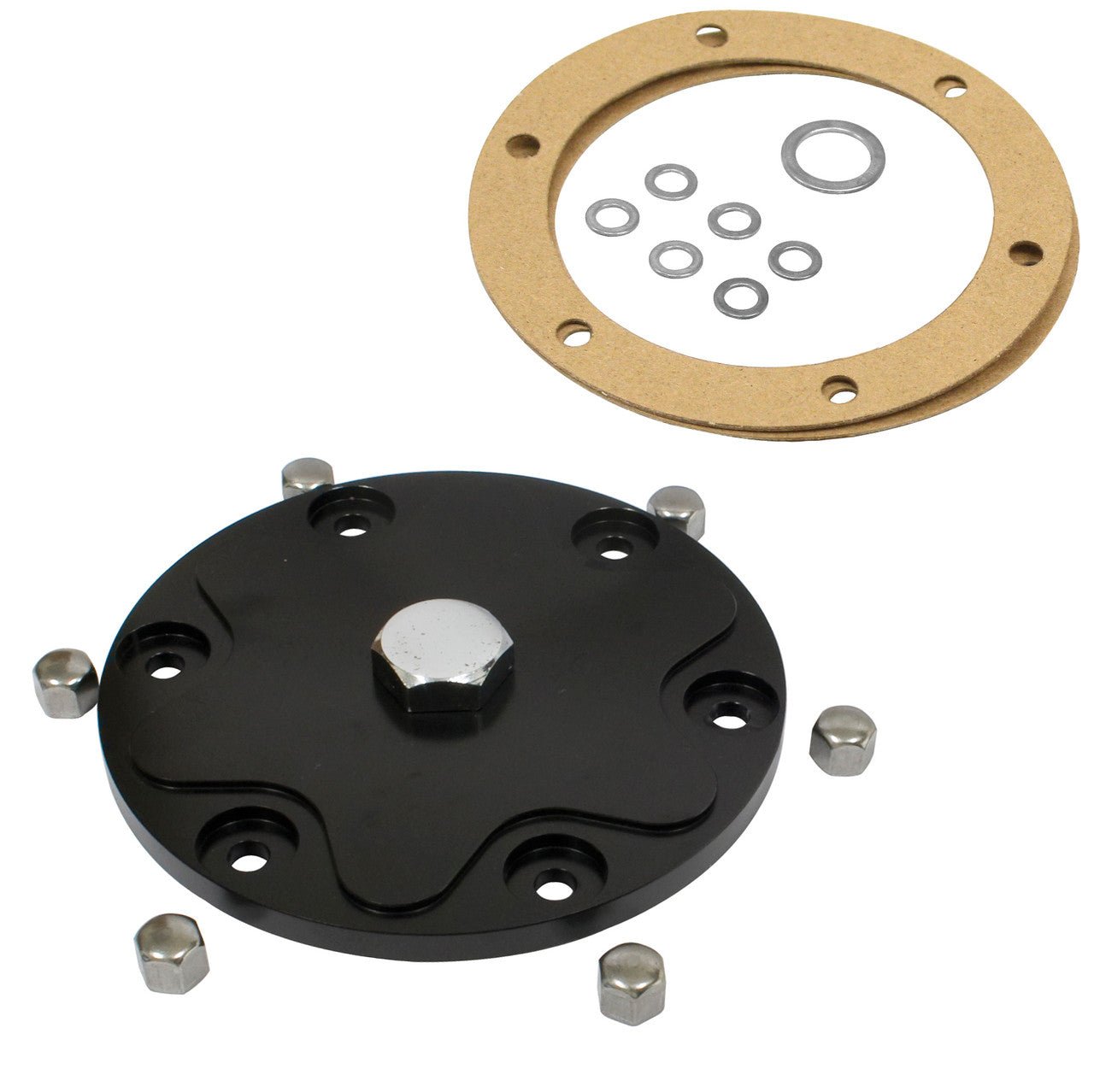 Empi 18 - 1085 Black Aluminum Oil Sump Plate Kit For Air - cooled Vw Engine - Moore Parts
