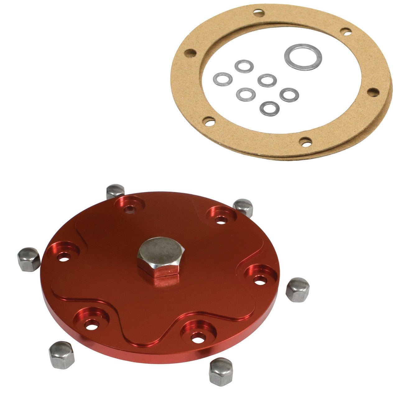 Empi 18 - 1087 Red Aluminum Oil Sump Plate Kit For Air - cooled Vw Engine - Moore Parts