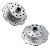 Empi 22 - 3874 & 75 - 7 Scalloped Brake Rotors, Left & Right Front Double Drilled F/Porsche 5x130mm & Chevy 5x4.75 - Moore Parts