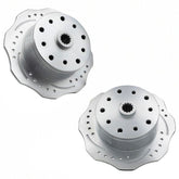 Empi 22 - 3876 & 78 - 7 Scalloped Brake Rotors, Left & Right Rear. Double Drilled F/Porsche 5x130mm Pattern & Chevy 5x4.75 - Moore Parts