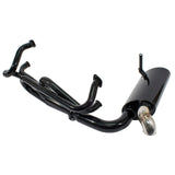 Empi 3257 Black 1 - 1/2" Merged Racing Exhaust W/Sideflow Muffler, Vw Bus 1968 - 71 - Moore Parts