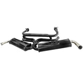 Empi 3648 Black 1 - 3/8" Dual Muffler Exhaust System 1600cc Vw Bug/Ghia - Moore Parts