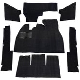 Empi 3917 Black 7 Piece Carpet Kit Vw Super Beetle 1971 - 1972, With Foot Rest - Moore Parts