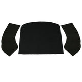 Empi 3997 Black 3 Piece Rear Cargo Well Carpet Kit Vw Convertible Bug 1956 - 1972 - Moore Parts