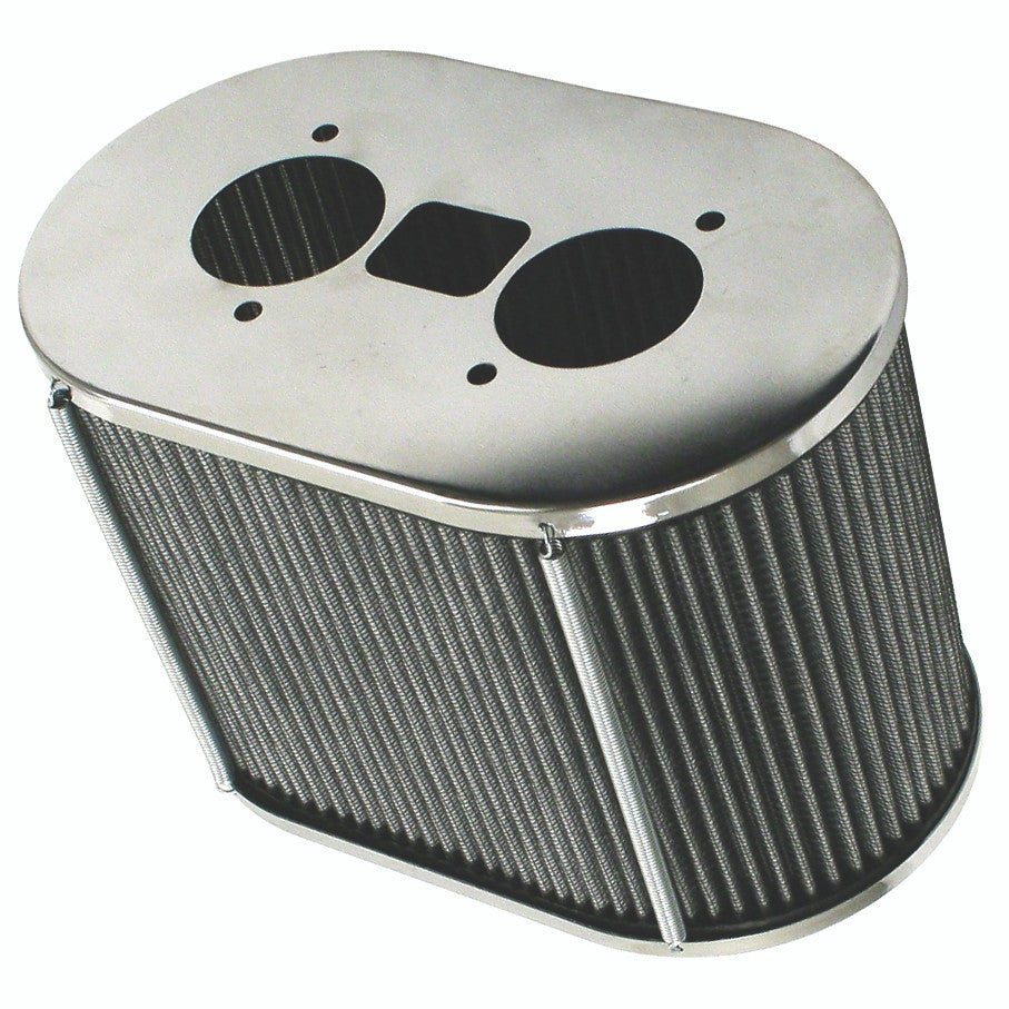 Empi 43 - 6006 Chrome Oval Air Cleaner IDF Weber/Empi HPMX 5 - 1/2" X 9" X 6" - Moore Parts