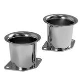 Empi 43 - 6050 Chrome 2 - 1/4" Tall Velocity Stacks Weber IDF, HPMX, Dellorto, Pair - Moore Parts