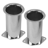 Empi 43 - 6054 Chrome 4" Tall Velocity Stacks Weber IDF, HPMX, Dellorto, Pair - Moore Parts