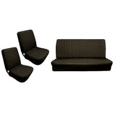 Empi 4637 Vw Bug Black Vinyl Seat Covers / Full Set Front - Rear 1965 - 1967 - Moore Parts