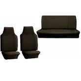 Empi 4638 Vw Bug Black Vinyl Seat Covers / Full Set Front - Rear 1968 - 1969 - Moore Parts