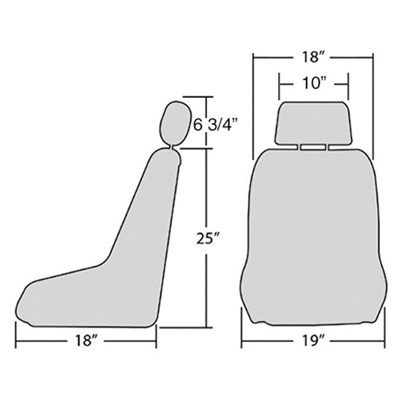 Empi 62 - 2816 - 7 Race Trim Slim Line Seat Cover Only, Black Cloth/Black Vinyl - Moore Parts