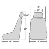 Empi 62 - 2816 - 7 Race Trim Slim Line Seat Cover Only, Black Cloth/Black Vinyl - Moore Parts