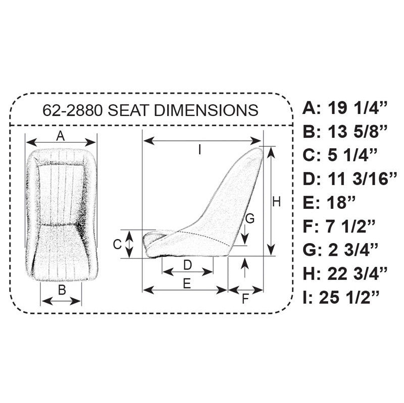 Empi 62 - 2880 Race Trim Roadster Style Lo - Back Seat - Black Vinyl - Moore Parts