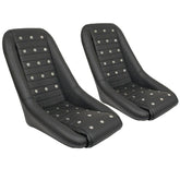 Empi 62 - 2881 Race Trim Roadster Style Lo - Back Seats - Black Vinyl With Vents, Pair - Moore Parts