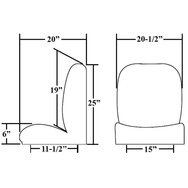Empi 62 - 2950 Black Vinyl Reclining Low Back Bucket Seat, Left Side - Moore Parts