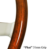 Empi 79 - 4021 - 7 Classic Vw Bug Steering Wheel 15" Dark Wood 31mm Grip - Moore Parts