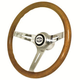 Empi 79 - 4026 Classic Vw Bug Steering Wheel With Adapter 15" Wood 31mm Grip - Moore Parts