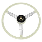 Empi 79 - 4060 Banjo Style Grey Vintage 3 Spoke Steering Wheel, 15 - 1/2" Diameter - Moore Parts