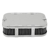 Empi 8809 Chrome Rectangular Air Cleaner Assembly - Weber 4 - 1/2" X 7" X 1 - 3/4" - Moore Parts