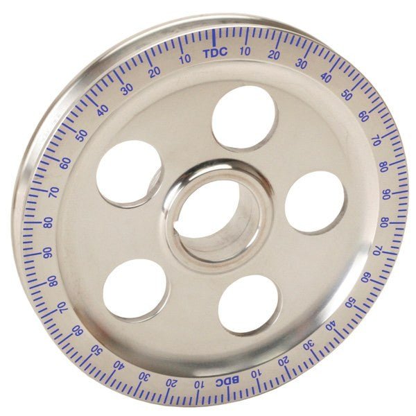 Empi 8914 Vw Aluminum Crankshaft Stock Size Pulley W/Holes, Blue Timing Marks - Moore Parts