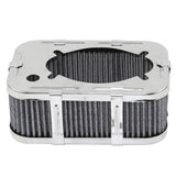 Empi 9032 Chrome Rectangular Air Cleaner Assembly - Weber 4 - 1/2" X 7" X 2 - 1/2" - Moore Parts